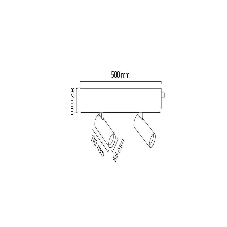 Goya Gy 8058-50 Siyah Kasa 2X14W 6500K Ray