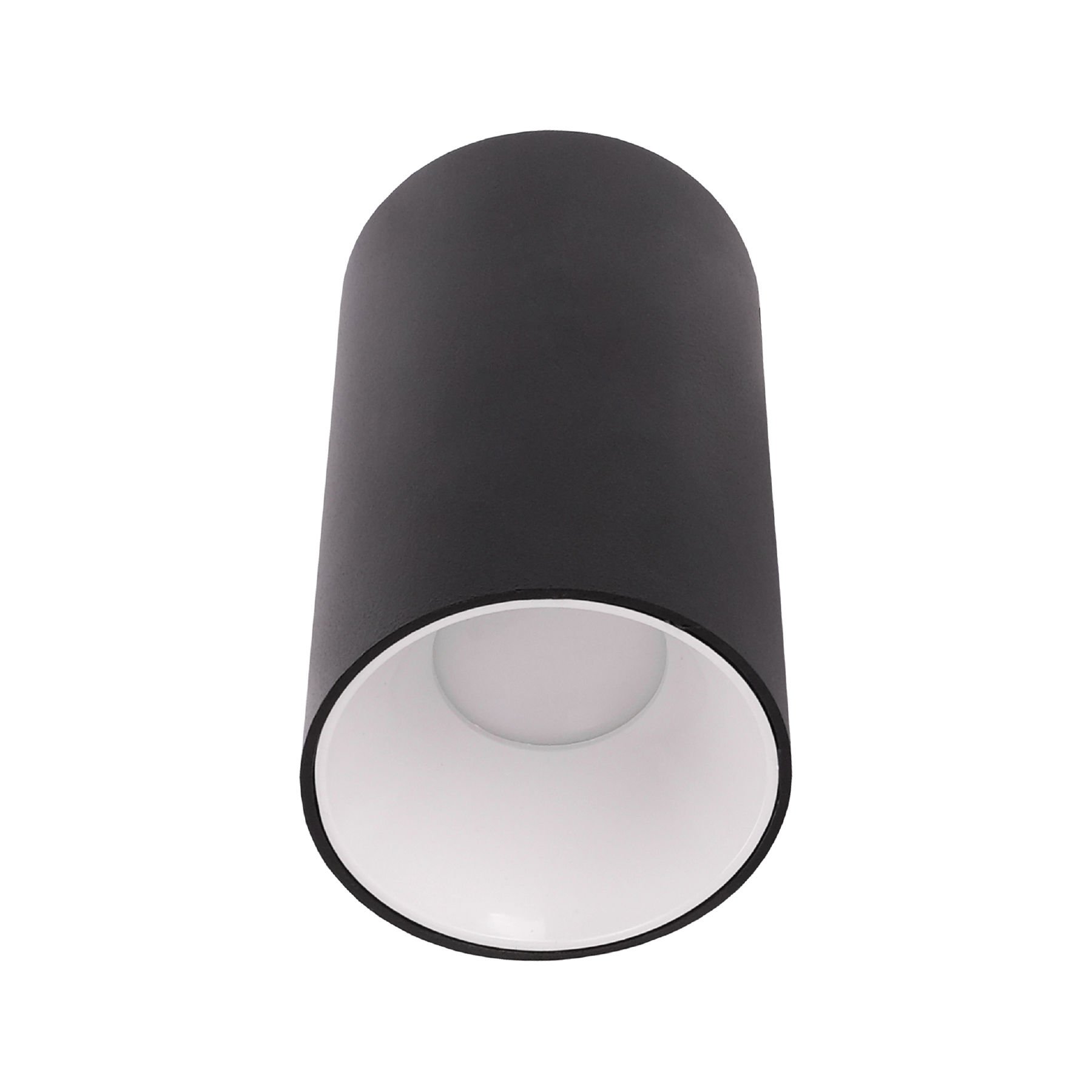 ACK Sıvaüstü Dekoratif Armatür Ø80Mmx110Mm  Parlak Gül  Reflektör Siyah Kasa AH12-08571