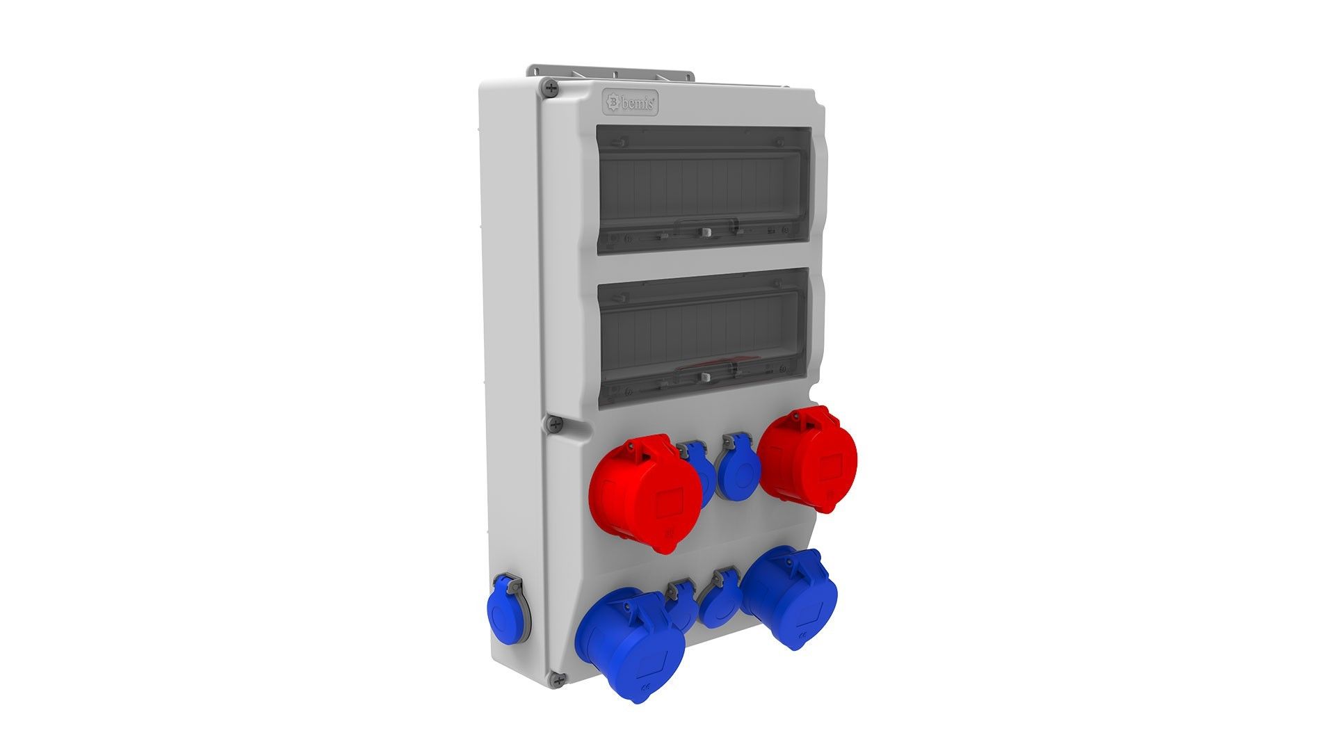 Bemis  5/32A. 380V. 2 Ad. - 3/32A. 220V. 2 Ad. - 1/16A. 220V. 6 Ad. P.P. Ön IP44 BD8-2234-2236