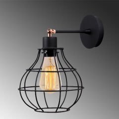 Aydinlatmadunyam Aplik Black Armuttel-Mr-873