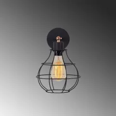 Aydinlatmadunyam Aplik Black Armuttel-Mr-873