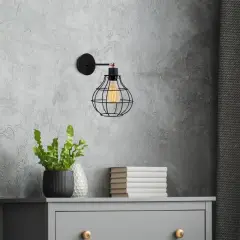 Aydinlatmadunyam Aplik Black Armuttel-Mr-873