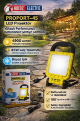 Horoz 068-015-0045 Proport-45 45W 6400K 220-240V Katlanabilir Port. Prj