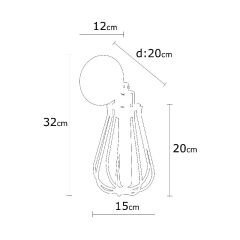 Aydinlatmadunyam Aplik BlackBronze Fetiye-N-1120