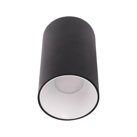 ACK Sıvaüstü Dekoratif Armatür Ø80Mmx110Mm Mat Gül Reflektör Siyah Kasa AH12-08591