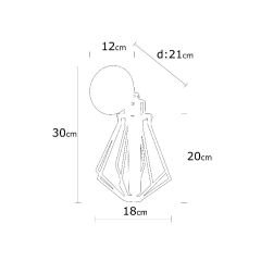 Aydinlatmadunyam Aplik BlackBronze Oylat-N-1042