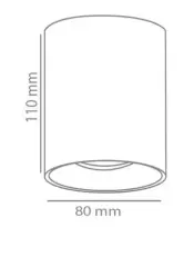 ACK Sıvaüstü Dekoratif Armatür Ø80Mmx110Mm Mat Gül Reflektör Bakır Kasa AH12-08597