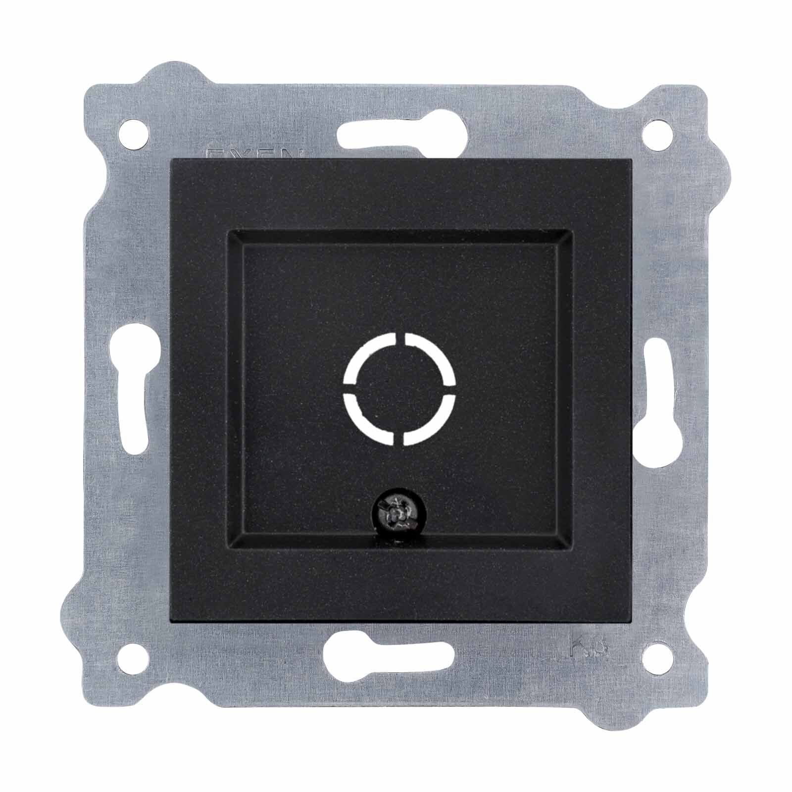 Exen Metalik Siyah Modül+Kapak  Tv-Kablo Çikisi