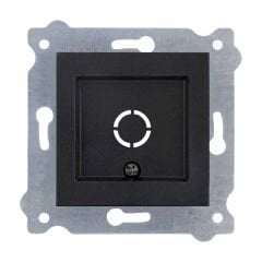 Exen Metalik Siyah Modül+Kapak  Tv-Kablo Çikisi