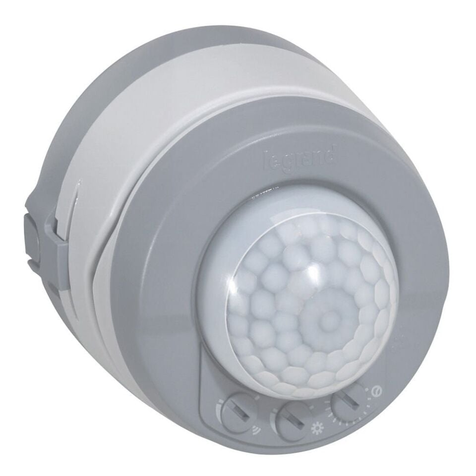 Legrand  PIR Hareket Sensörü, 360°, R8, Duvar&Tavan Tipi, IP55, Gri LEG-069740