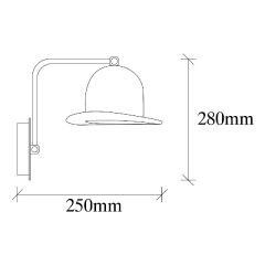 Aydinlatmadunyam Aplik Black Fotr-Mr-324