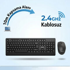 Philips Spt6347B Kablosuz Klavye Mouse Seti Siyah