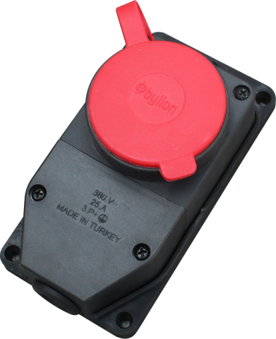 Bylion Kauçuk Duvar Prizi 3X25A Trifaze - 1Kmpt