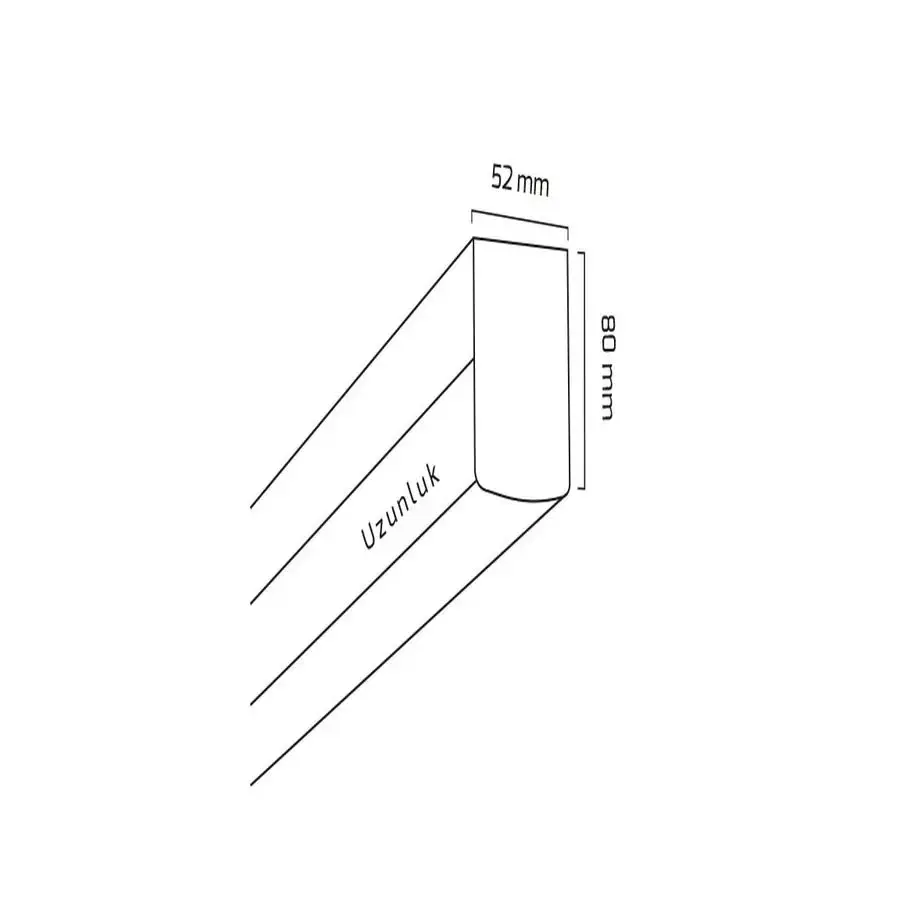 Goya Gy 8036-60 Cm Siyah Kasa 24W 4000K Linear Armatür