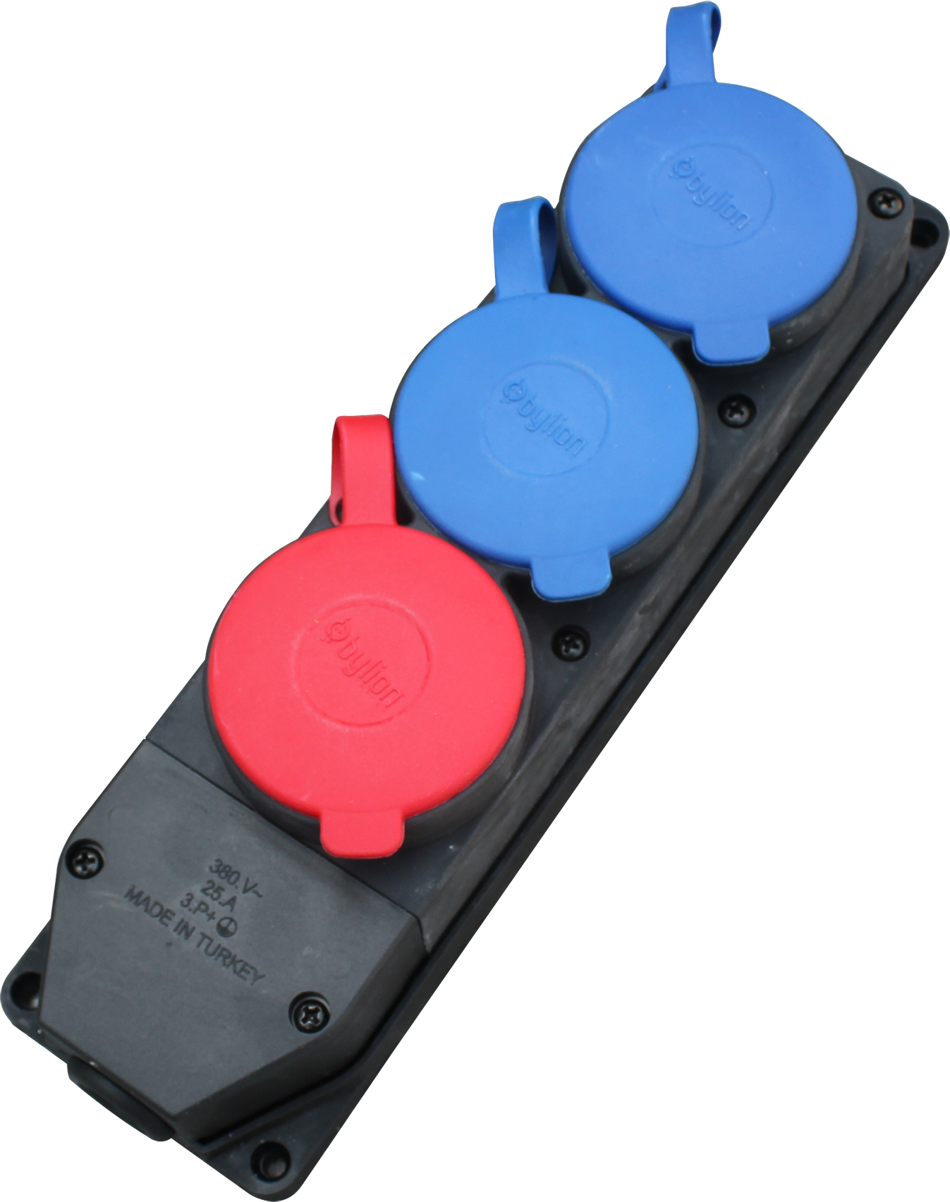 Bylion Kauçuk Üçlü Grup Priz (1Adet 3X25A 2 Adet 1X16A) - 1T2M