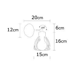 Aydinlatmadunyam Aplik BlackBronze Kemah-N-1238