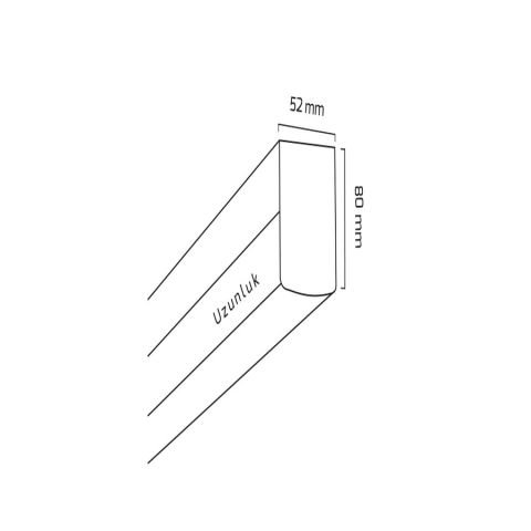 Goya Gy 8036-120 Cm Siyah Kasa 48W 3000K Linear Armatür