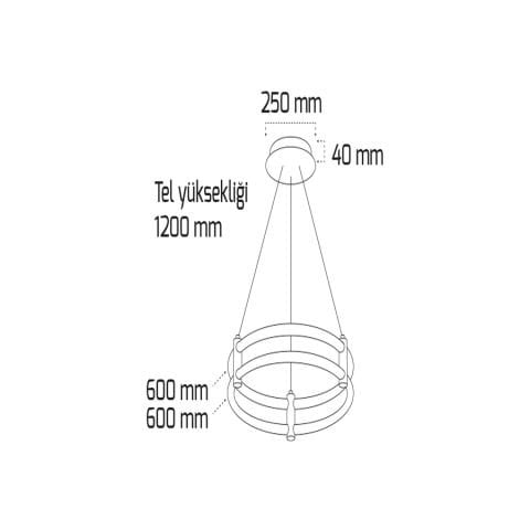 Goya Gy 8214-6060 Gold 3000K 110W Akrilik Avize