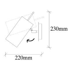 Aydinlatmadunyam Aplik BlackNickel Silindirkem-6381