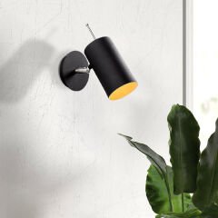 Aydinlatmadunyam Aplik BlackNickel Silindirkem-6381