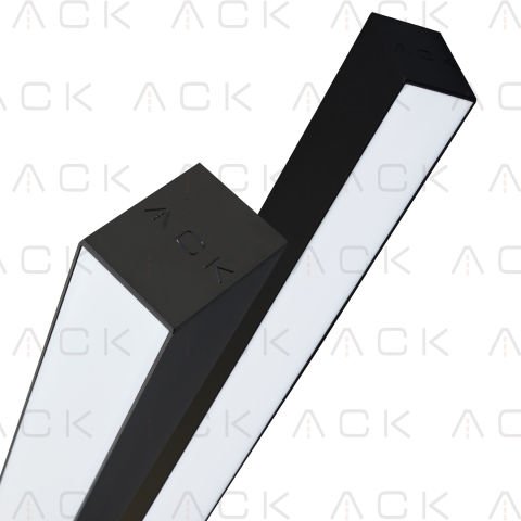 ACK 44W 3000K 1210Mm Lınear Armatür Sıyah 76Mmx76Mm Osram Drıverlı AL01-12201