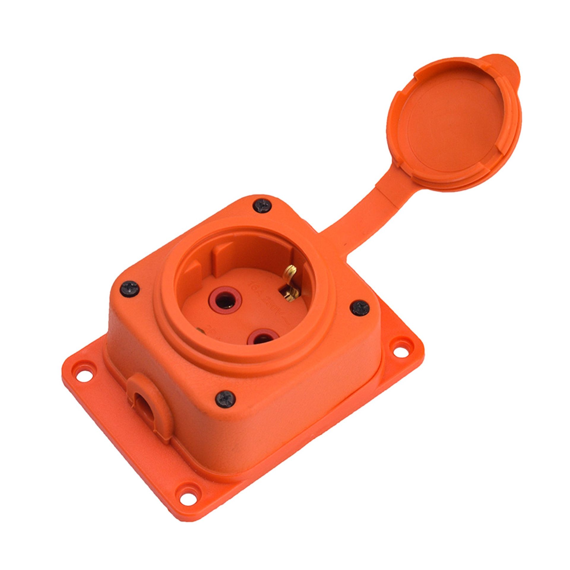 Bylion Kauçuk Duvar Prizi Turuncu - 1Kmp-O