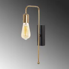 Aydinlatmadunyam Aplik GoldBlack Mum-3501