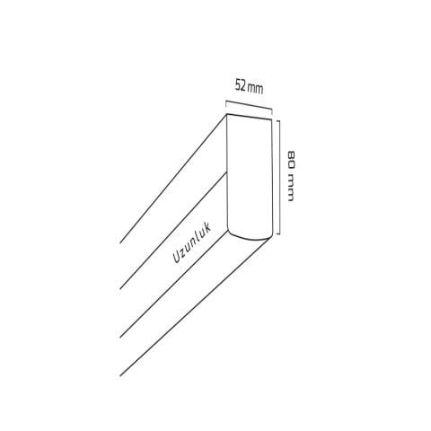 Goya Gy 8036-150 Cm Siyah Kasa 60W 4000K Linear Armatür