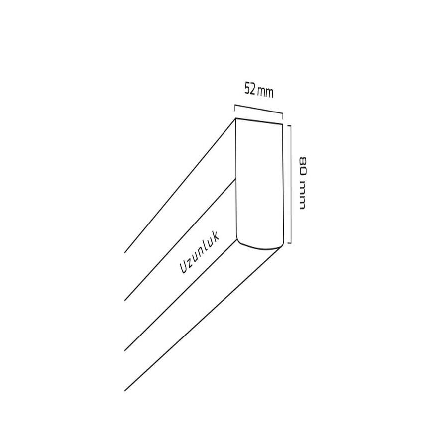 Goya Gy 8036-150 Cm Siyah Kasa 60W 6500K Linear Armatür