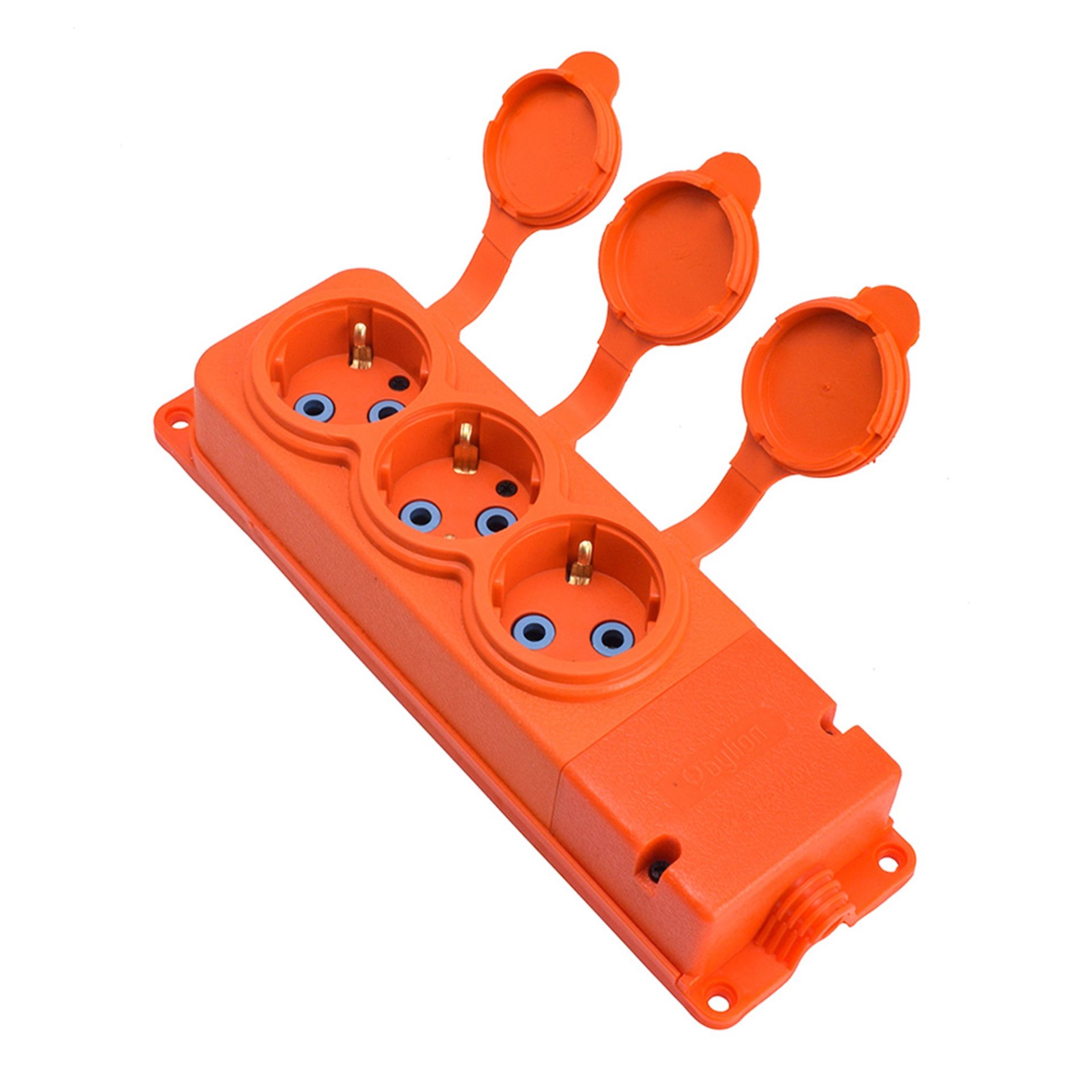 Bylion Kauçuk Üçlü Grup Priz Turuncu - 3Kmp-O