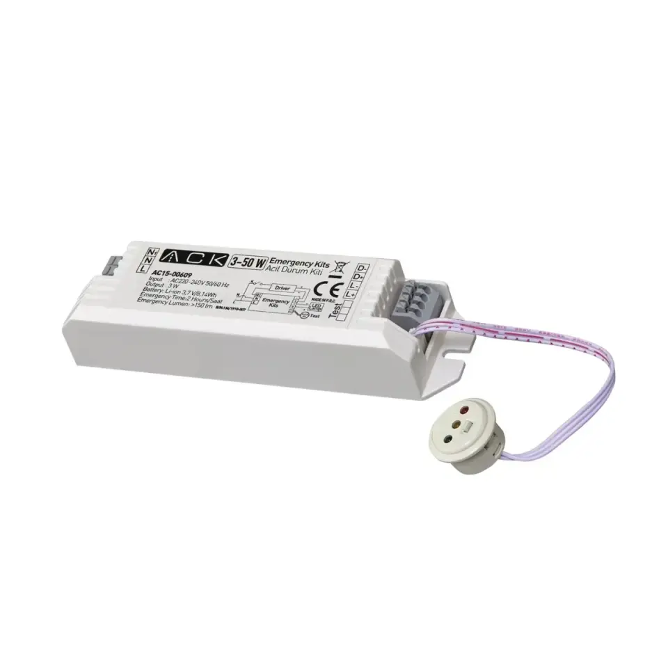 Ack 230V Ac/50 Hz / 1,5W (0,009 A) / Ip20  Acil Aydinlatma Kiti