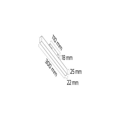 Goya Gy 2050-30 Siyah Kasa 12W 3000K Sg Magnet Linear Armatür