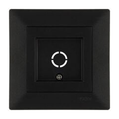 Exen Odak Metalik Siyah Tv-Kablo Çikisi Komple Takim