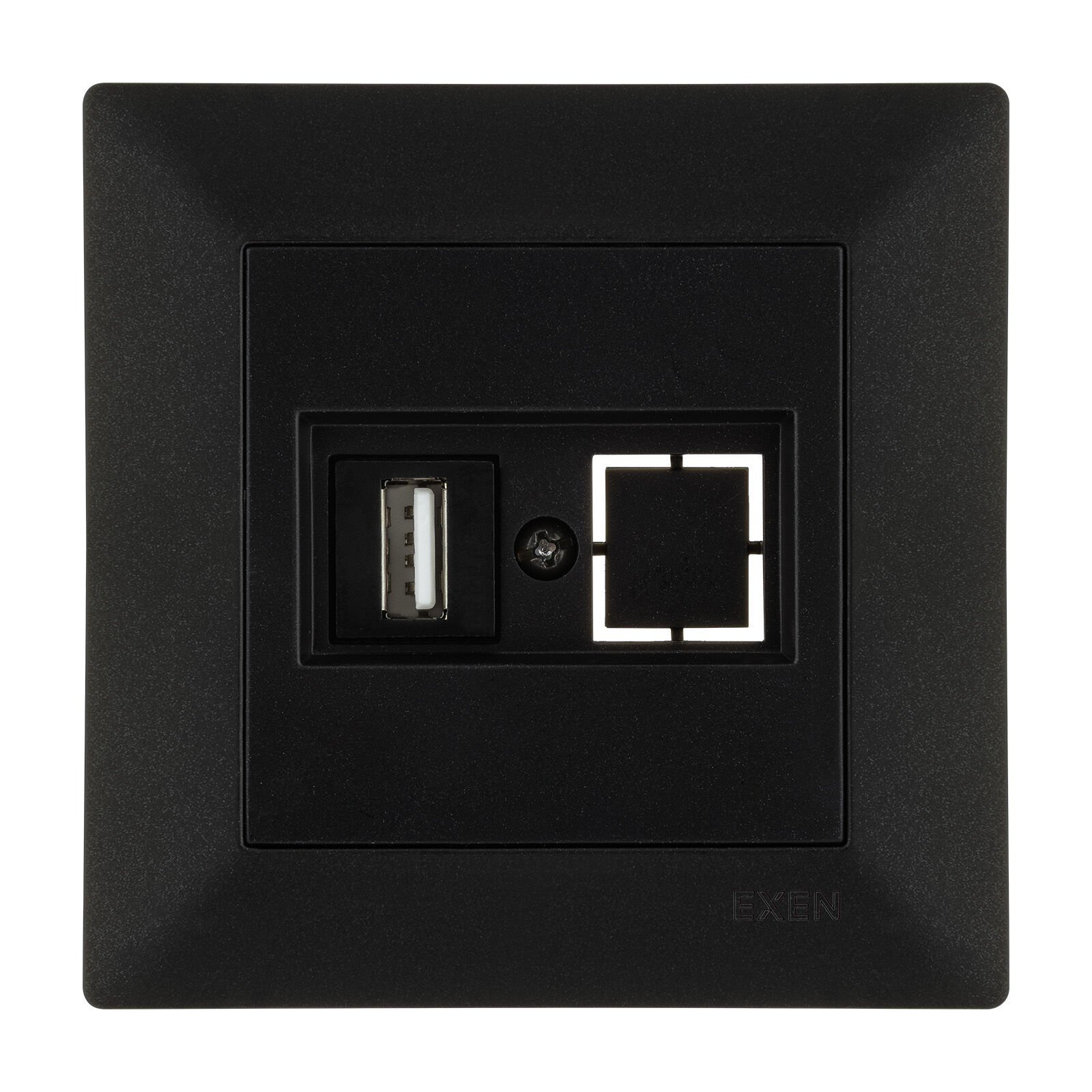 Exen Odak Metalik Siyah Usb Prizi Jakli (Sarj Edemez) Komple Takim