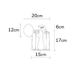 Aydinlatmadunyam Aplik BlackBronze Karetel-N-1186