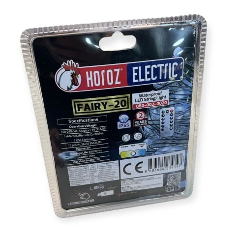 Horoz 080-002-0020-070 Fairy-20 20M Amber 5V 2W/M Serit Led