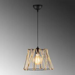 Aydinlatmadunyam Sarkit BlackBeige Jut-Mr-784