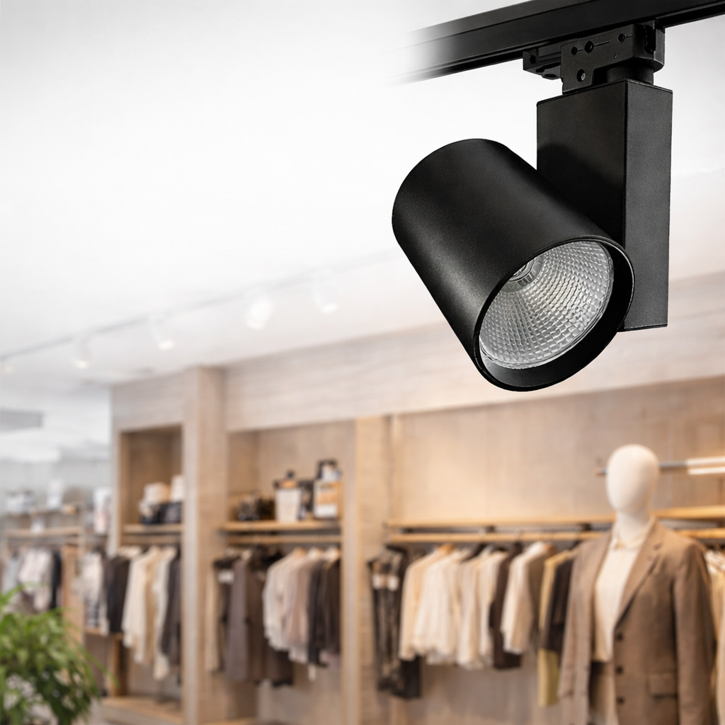 Ack 40W Siyah 4000K Cob Led Monofaze Ray Armatürü