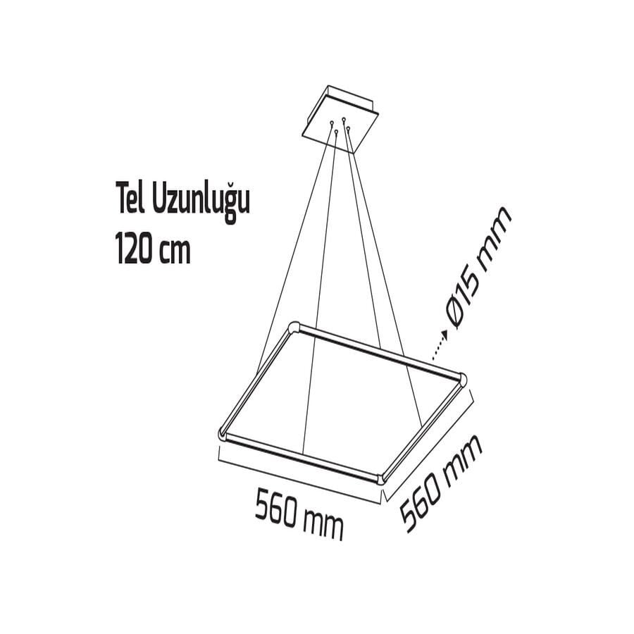 Goya Gy 8123-3 Siyah Kasa 42W 3000K So Lineer Sarkıt Arm*