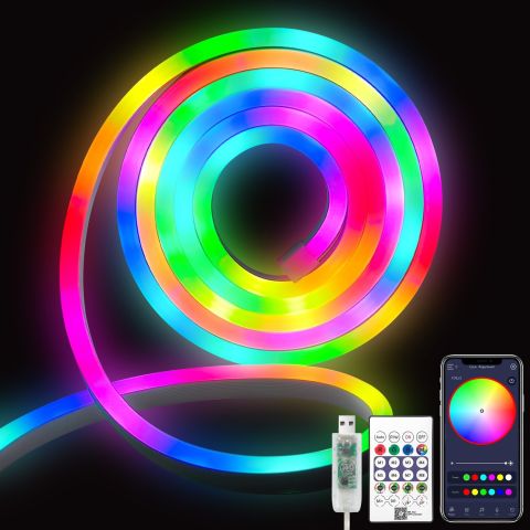 5M Rgb 220V/5V 5Mm Neon Led Horoz 081-032-0001-010 Capital-5