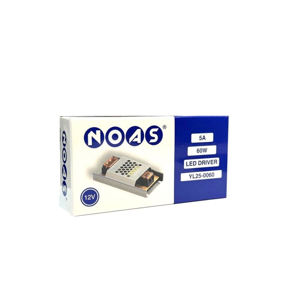 Noas 12V 5 Amper Ultra Slim Led Trafosu YL25-0060