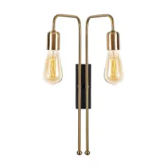 Aydinlatmadunyam Aplik GoldBlack Mum-3511