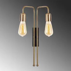 Aydinlatmadunyam Aplik GoldBlack Mum-3511