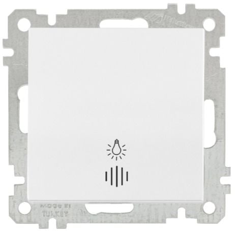 Mutlusan Işıklı Çağırma 220V  Klipsli Beyaz - 2100 417 0101