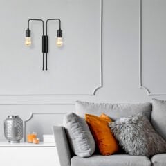 Aydinlatmadunyam Aplik Black Mum-3512