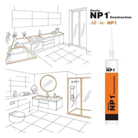 Np1 Construction Polimer Bazlı İzolasyon Mastik ve Yapıştırıcı Kartuş Seffaf(Transparent)