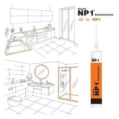 Np1 Constroction Polimer Bazlı İzolasyon Mastik ve Yapıştırıcı Kartuş   Beyaz(White)