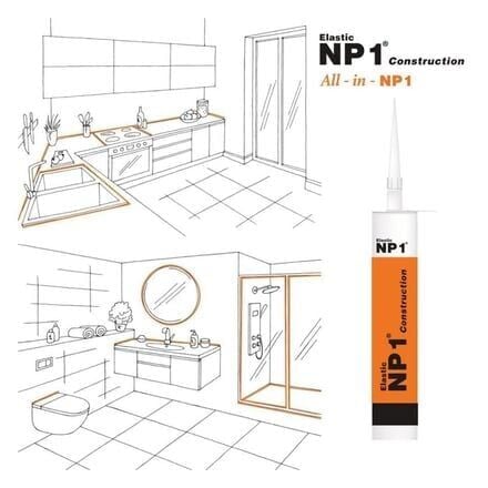 Np1 Construction Polimer Bazlı İzolasyon Mastik ve Yapıştırıcı Kartuş   Gri (Limestone)