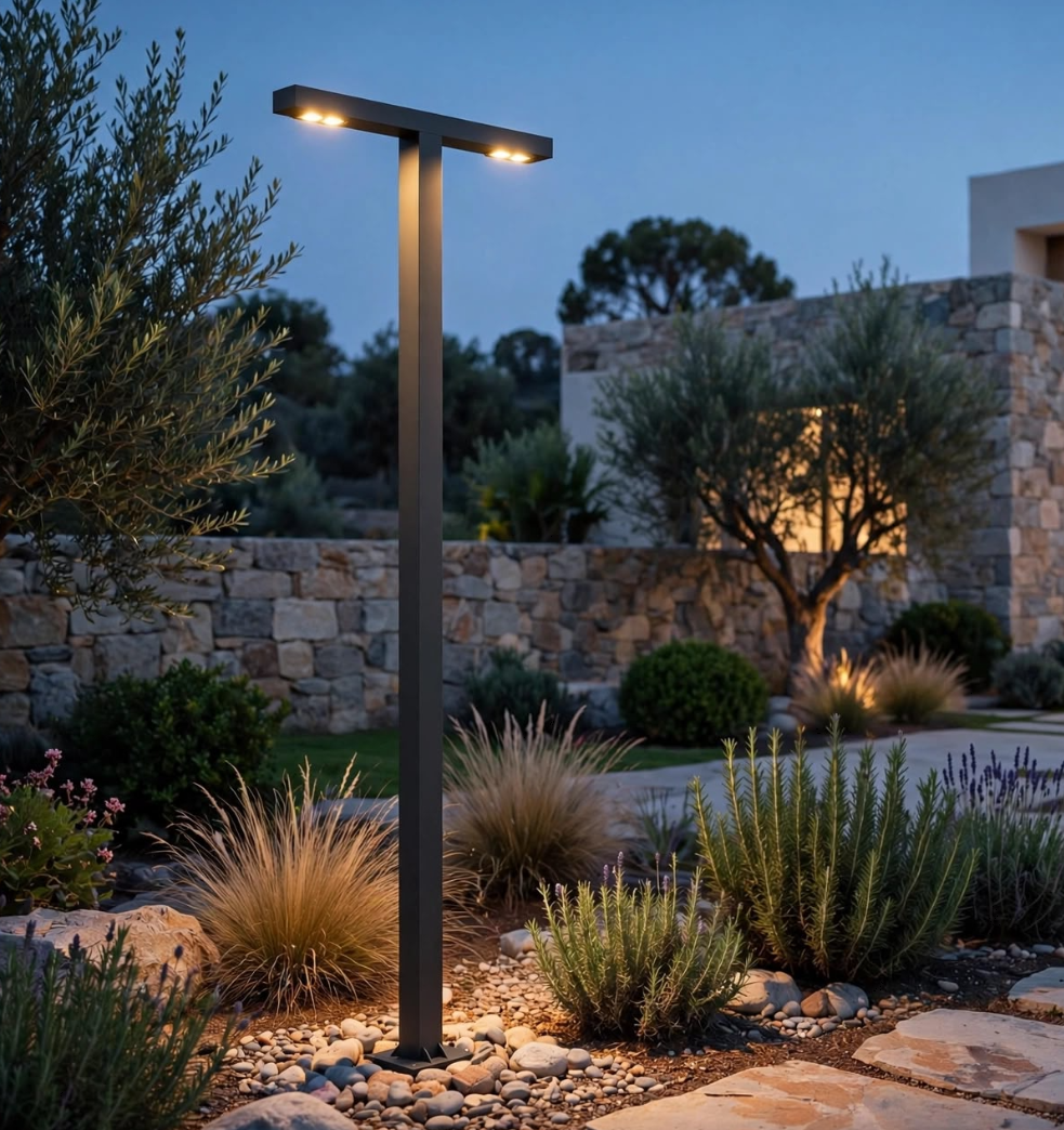 ACK AG44-09502 2X30W Mimosa Alüminyum Led Bahçe Aydinlatma Diregi 3000Mm 3000K