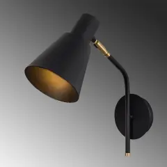 Aydinlatmadunyam Aplik BlackGold Konikkem-Mr-664